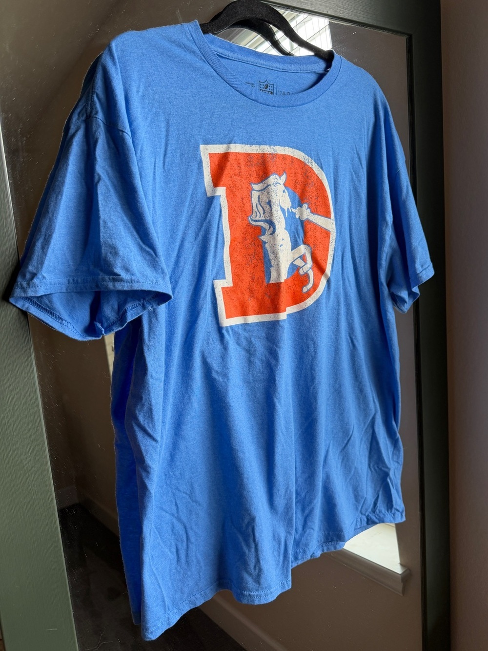Vintage Vibes Denver Broncos Throwback Logo Tee Royal Blue